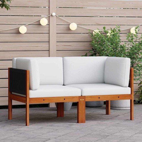 Massello acacia sedie da - 2x,