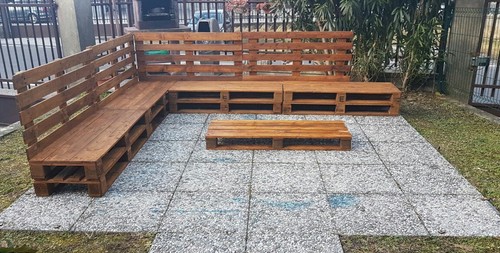 Divano angolare legno - angolare, con